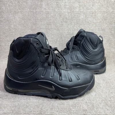 Nike Air Bakin Posite 'Triple Black' Youth 5.5Y Black Hiking Boots 415116-002