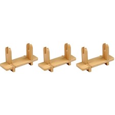 Set of 3 Chinese Fan Display Holder Bracket Fans Base Japanese Stand