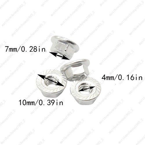 4pcs 8-Color M4 Flange Nuts - 1:10 RC Car Premium Upgrade Replacement - Picture 3 of 19