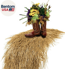 Fake Thatch Hay Table Runner 36 Inches - Realistic Artificial Straw Grass for We