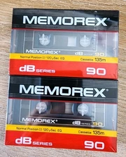 (2) Memorex New DBS Series 90 Type 1 Normal Bias Blank Audio Cassettes Sealed