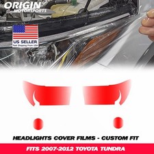 Precut Headlights Protection Clear Covers Bra Film Kit Ppf Fits 2007-2012 Tundra