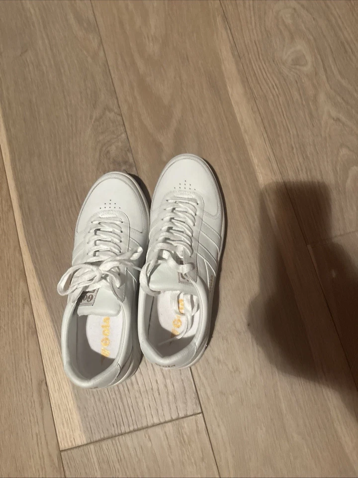 Zapatos Tenis Mujer Gola Blancos Moda 9 Cuero Grand Slam Foto 2 de 4