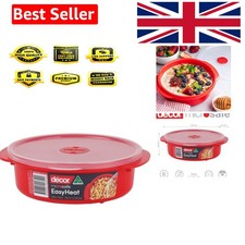 Image of Microsafe 750ML Red Microwavable Food Container - BPA Free & Dishwasher Safe