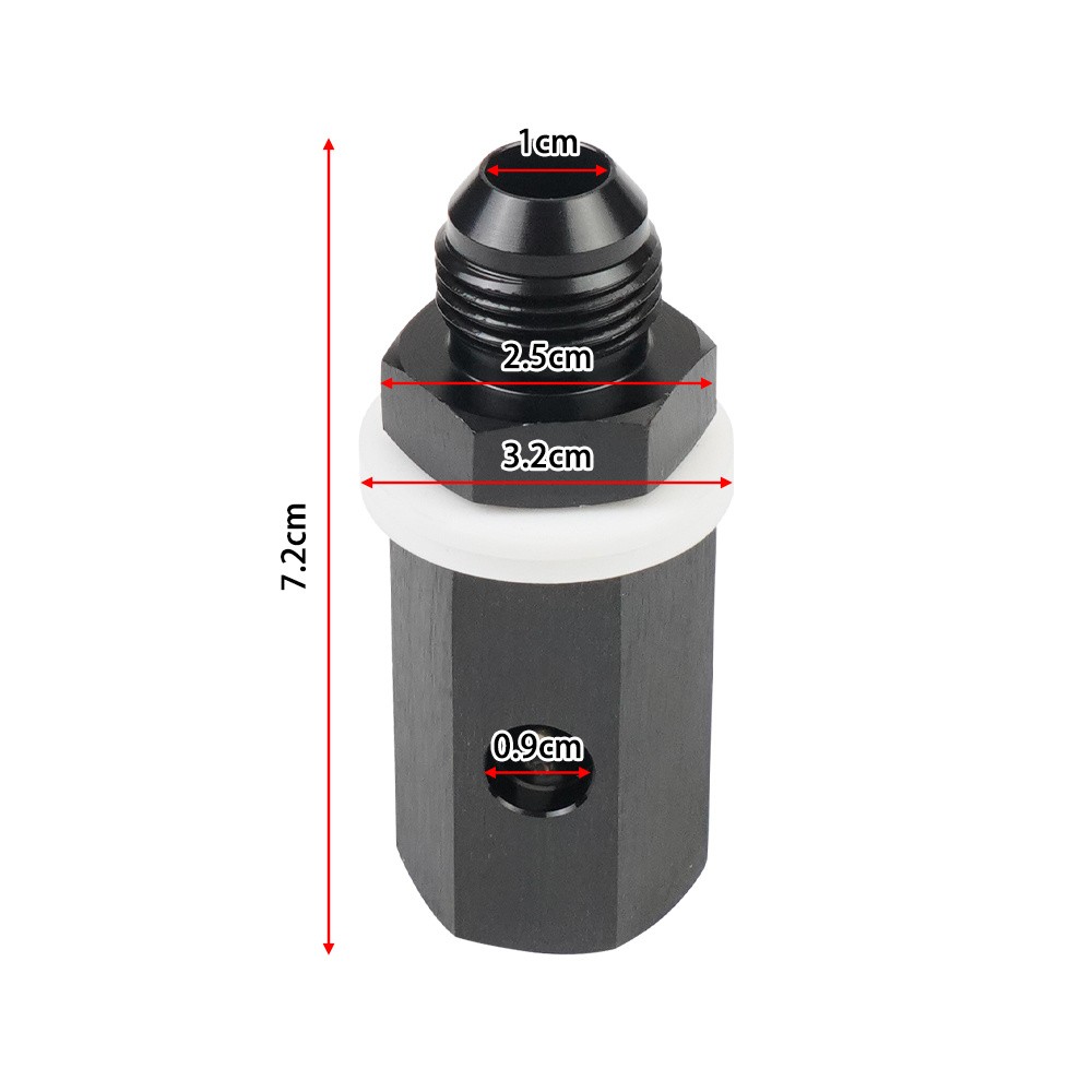 8AN Male Fuel Cell Tank Vent Valve Prevent Fuel Leakage