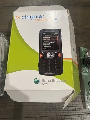 Sony Ericsson W810i Black Cingular Phone with Box, Battery, Charger, Accessories