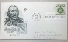Sc 1169 8c 1960 Giuseppe Garibaldi Champion of Liberty FDC Artmaster Cachet