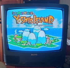 Vintage Sanyo 19" CRT Gaming TV (DS19450) Retro Television Set (Needs Work)