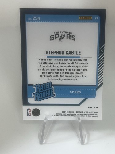 STEPHON CASTLE 2024-25 Donruss Optic Silver Holo Prizm Rated Rookie #254 RC - Picture 2 of 2