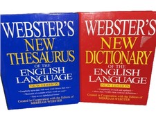 Webster  s Dictionary  Thesaurus Set Hardcover English Merriam-Webster