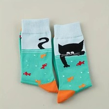 2 Pairs Women's Calf-Length Knit Polyester Socks