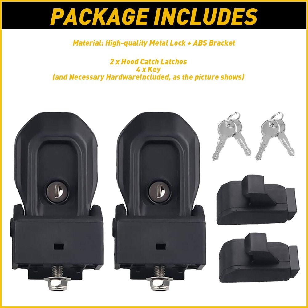 Stainless Steel Hood Latch Catch Buckle USA Flag for 18+ Jeep Wrangler JK JL JT thumbnail 9