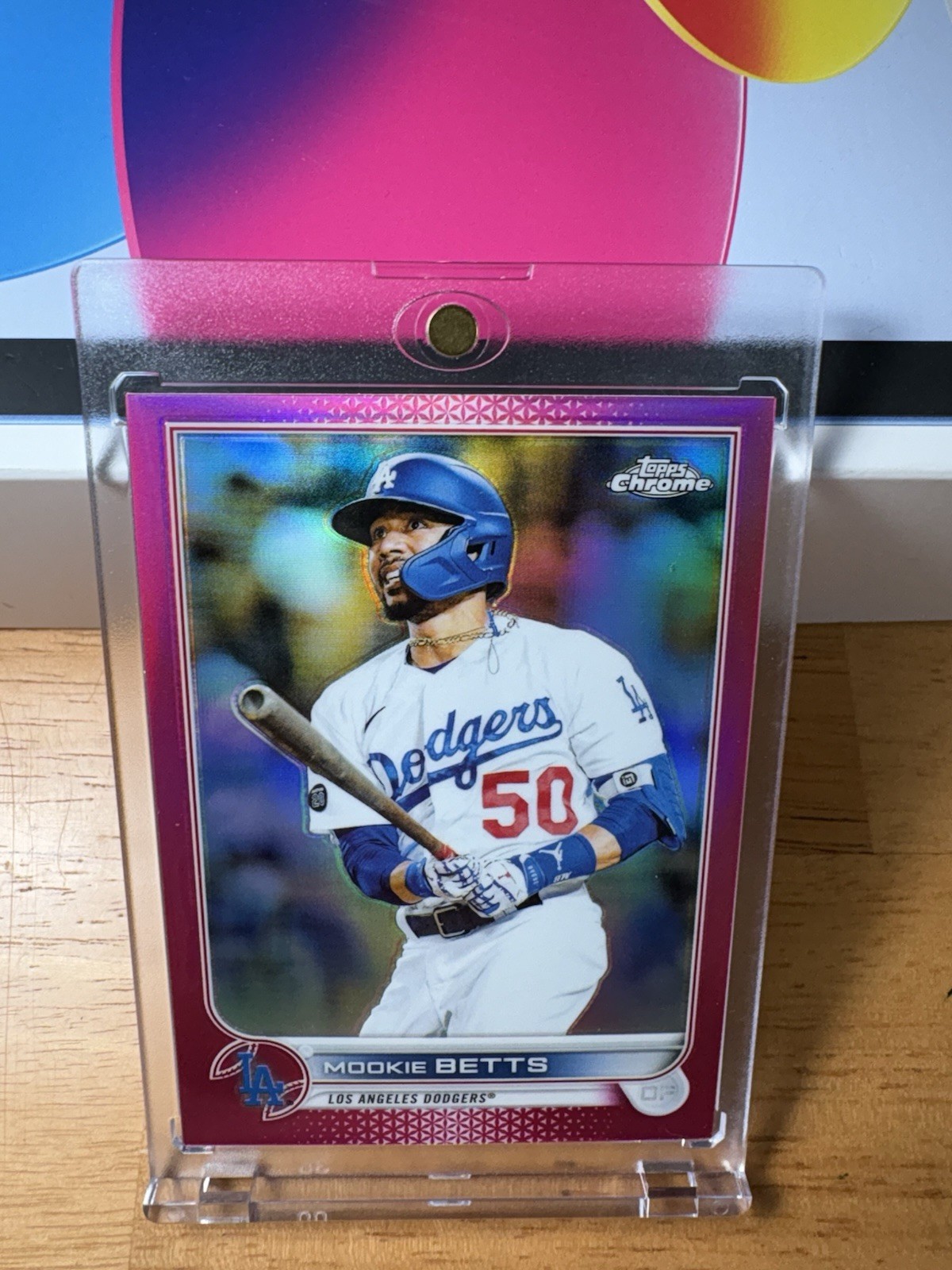 Mookie Betts Topps Chrome 2022 Magenta Refractor /399 #100