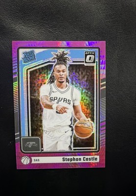 2024-25 Panini Donruss Optic-Rated Rook Stephon Castle #254 Pink Hyper Prizm RC