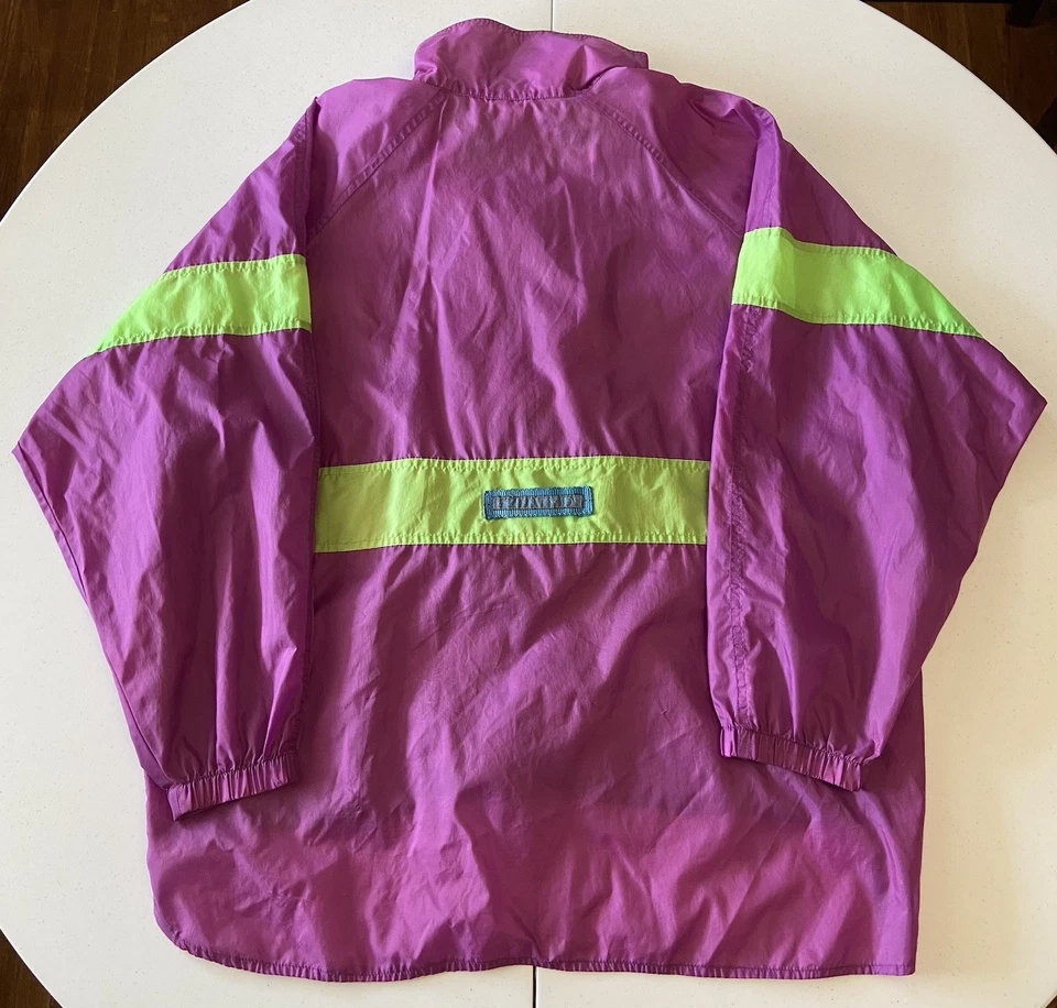 Cortavientos Vintage Ocean Pacific 1/2 Cremallera Multicolor Canguro Bolsillo Para Hombre XL Foto 3 de 4