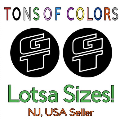 TWO GT Bikes ROUND Die Cut Vinyl Decals MTB Freestyle BMX VBMX Mountain Gravel