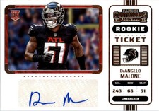 2022 Panini Contenders #187B DeAngelo Malone VAR Auto - NM-MT