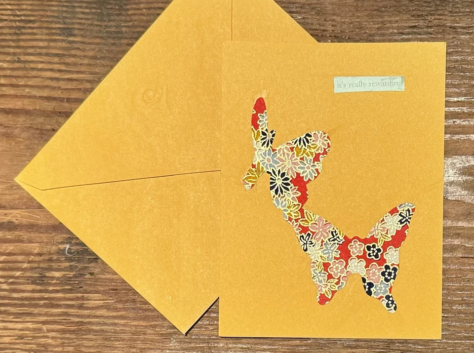 Handcrafted All-occasion Greeting Cards, Upcycled Materials - Image 2 of 2