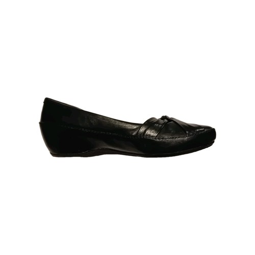 Clarks Eadie Flower Black Genuine Leather Comfort & Wide Fit Shoes UK 6E - Picture 5 of 15