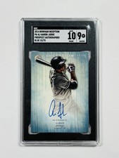 2014 TOPPS BOWMAN INCEPTION AARON JUDGE PROSPECT BLUE AUTO /75 SGC 9 AUTO 10