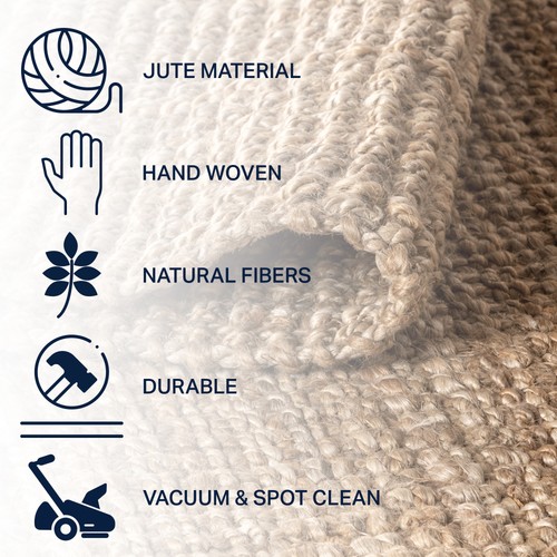 JONATHAN Y Lighting NRF102-220 Natural Fiber 2' x 20' Jute Solid - Grey - Picture 12 of 12