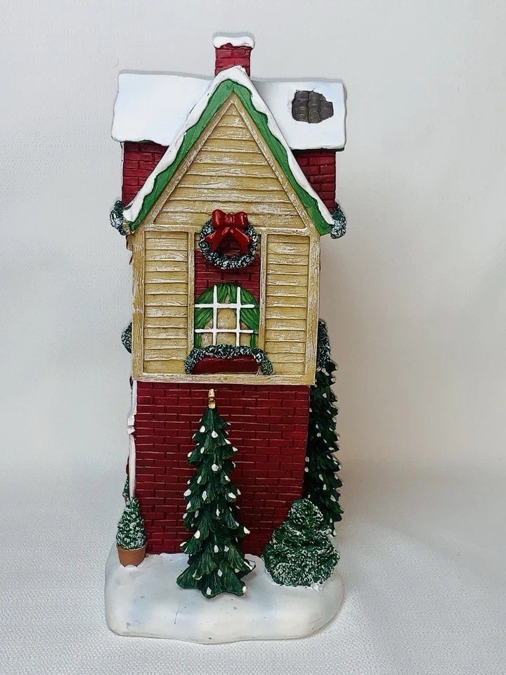 Yankee Candle Tea Light Red Holiday House P2 calentador de tarta de Navidad LTD DIFÍCIL DE ENCONTRAR Foto 4 de 4