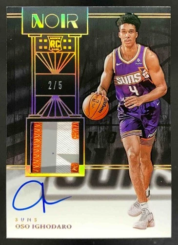 Oso Ighodaro 2024 Panini Noir Rookie Patch Auto Color /5
