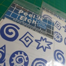 2x Glass Etch Etching Stencil Spiral Art Star Sun Armour Products NEW