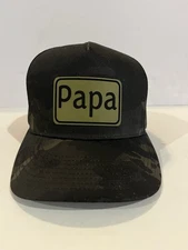 The Classics Snapback Yupoong Black Camo Signature “Papa” Cap