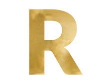 Spiegelbuchstabe „R“, gold, 50x60 cm