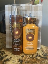 Bath  Body Works GLAZED PUMPKIN Fine Fragrance Mist  Body Lotion Set NEW