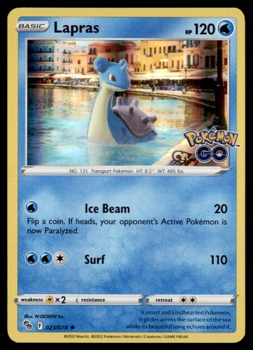 Pokemon Lapras 23/78 Pokemon GO Holo 