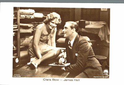 Clara Bow -James Hall    ** Original Ross Postkarte Postcard * N 642 q