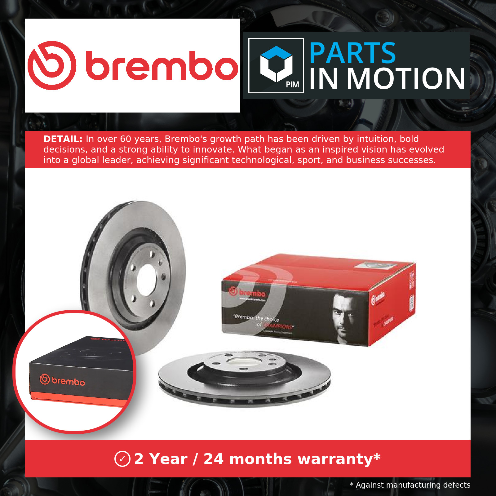 Brembo 2x Brake Discs Pair Vented Rear 330mm 09.9767.11 Set 4F0615601B Brand New - Image 7