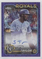 2024 Topps Chrome Rookie Purple Speckle Refractor /299 Samad Taylor Auto 0jm6