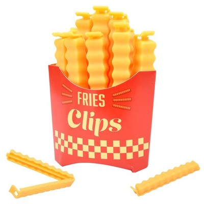 COIYINGJAUNEI French Fry Bread Bag Food Clips for 4.3 inches, Yellow and Red 
