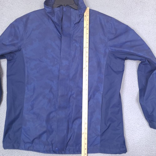 Camel Rain Jacket Windbreaker Mens Large Blue Camo Removable Hood Outdoor - Picture 12 of 24