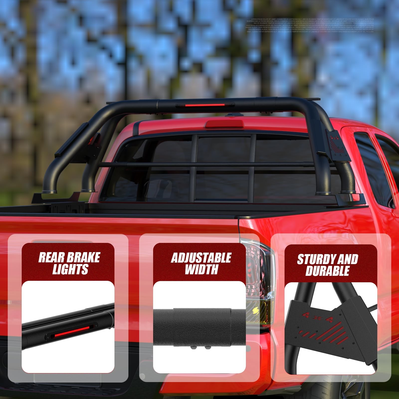 Mid-Size Truck Roll Bar for Toyota/Chevy/GMC/Nissan/Honda 2004-2023 Models