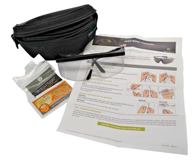 USA Made Revision Stingerhawk Black Ballistic Eyewear Glasses in Pouch