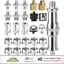 Complete Tripod Adapter Set, 1/4 to 3/8 Threaded Screws for Quick Release