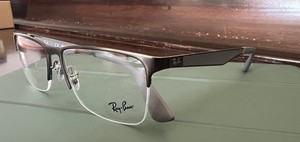 Ray-Ban Gray Metal Half Rim Eyeglass Frames RB6335 2855 56□17 145