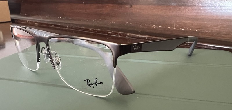 Ray-Ban Gray Metal Half Rim Eyeglass Frames RB6335 2855 56□17 145