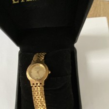 Eternity Vintage Quartz Analogue Gold Tone SS Bracelet Watch 22mm With Box