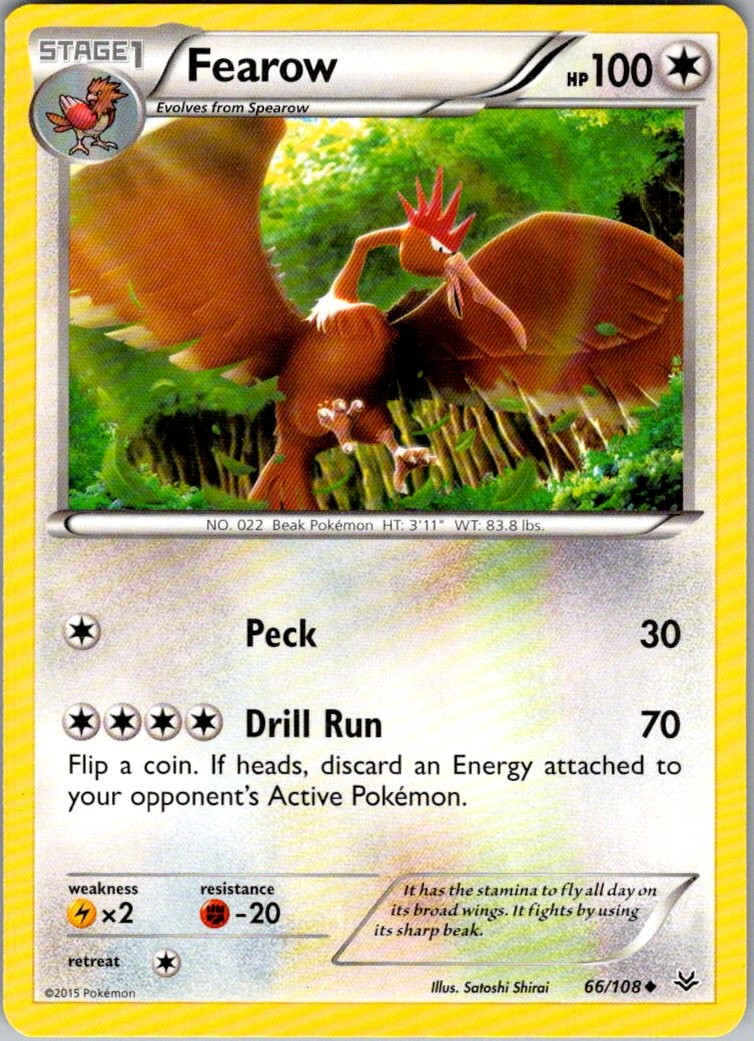 Fearow Roaring Skies 66/108 Uncommon Pokemon Near Mint