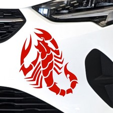 L233 Kit 2 adesivi SCORPIONE Scorpions per Casco Auto Moto Camper ecc..