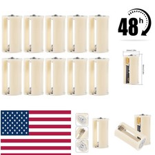 10Pcs AA to D Size Battery Converter Adapter Holder - 1.5V Output