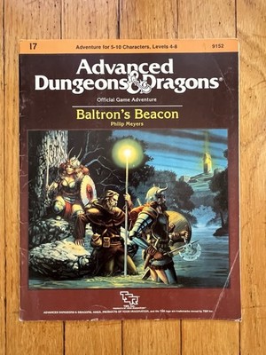 Advanced Dungeons And Dragons Module I7 Baltrons Beacon 1985 Marking (see Pic)