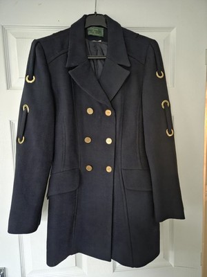 Garcon by Garconne Damen Vintage Französisch Marine Mantel Jacke Gold Detail Größe 10 