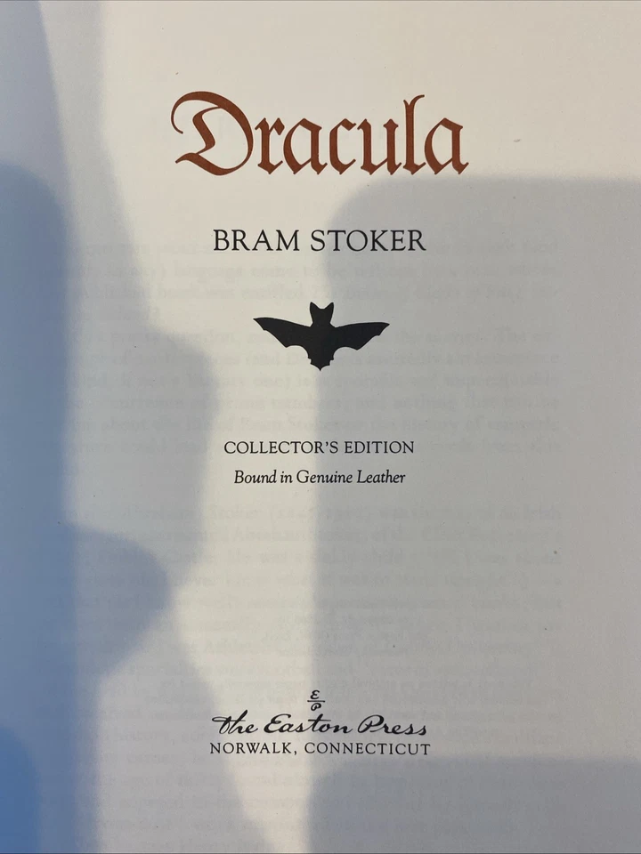 Easton Press Bram Stoker Dracula Collectors Edition Bound in Genuine Leather Foto 3 de 4