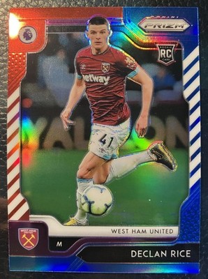 2019-20 Panini Prizm Premier League - Declan Rice #7 Red White & Blue Prizm (RC)